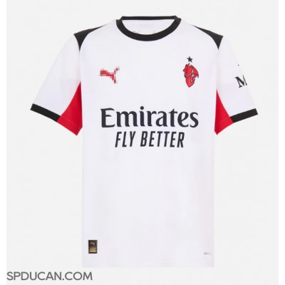 Muški Nogometni Dres AC Milan Pervis Estupinan #2 Gostujuci 2025-26 Kratak Rukav Muški Nogometni Dres AC Milan Pervis Estupinan #2 Gostujuci 2025-26 Kratak Rukav